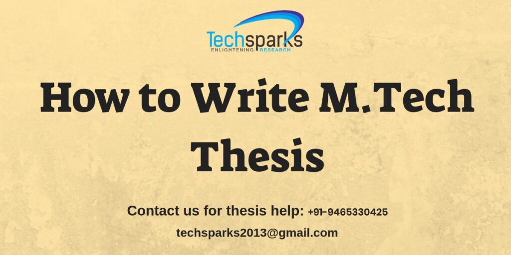 m tech thesis writing